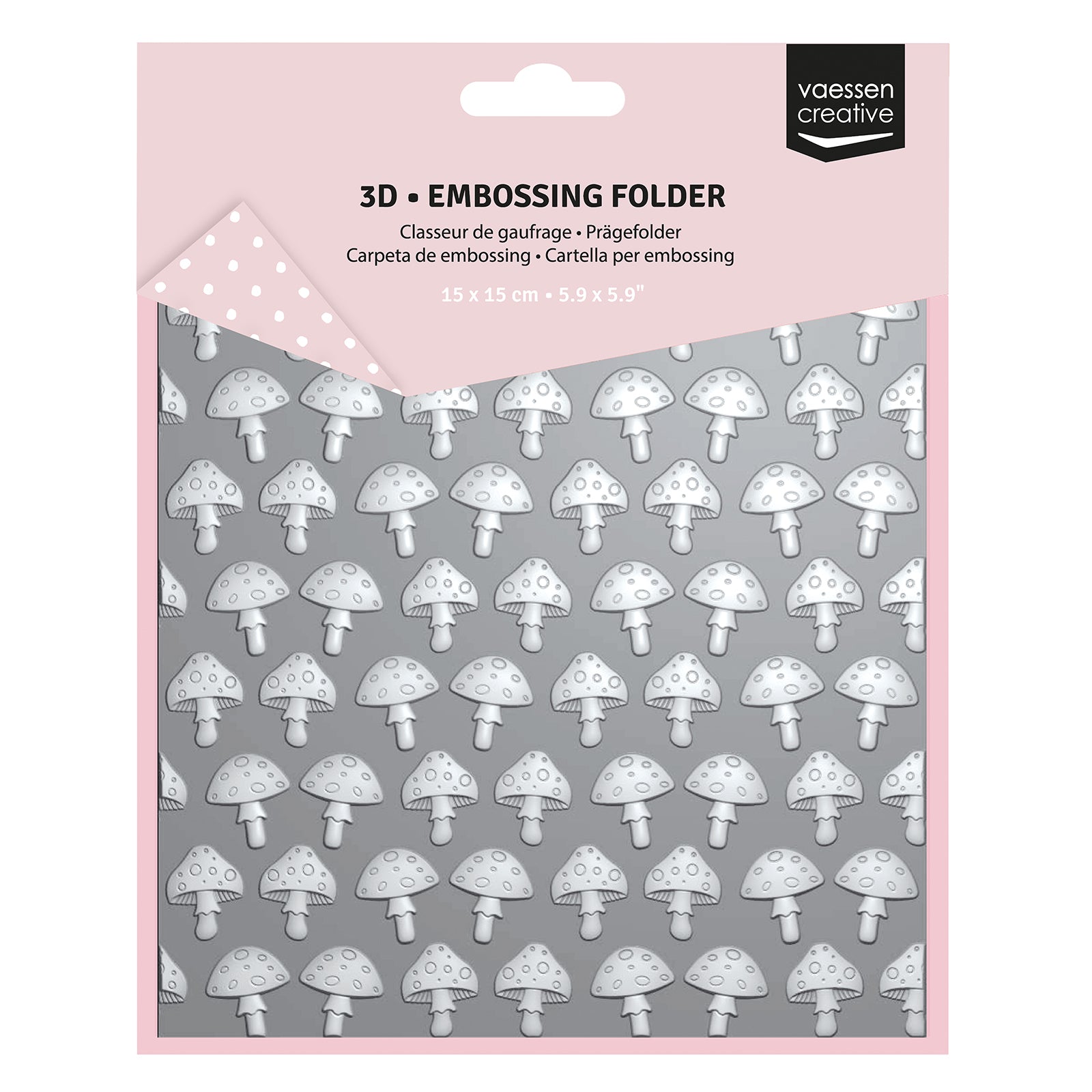 Vaessen Creative • Embossing Folder Mushrooms 5.9x5.9in 1pcs