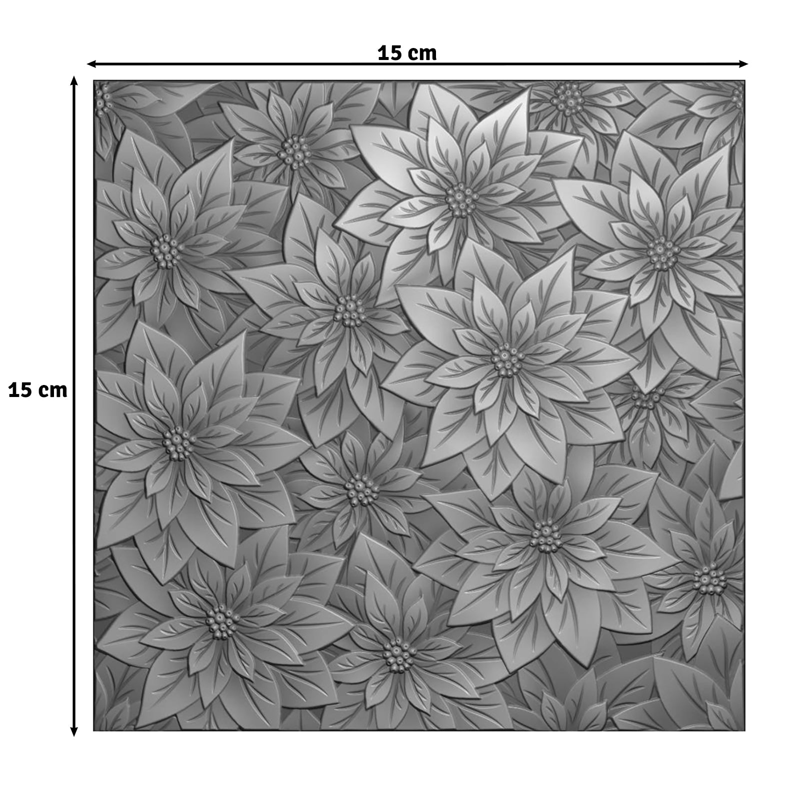 Vaessen Creative • 3D Embossing Folder Christmas Rose 15x15cm