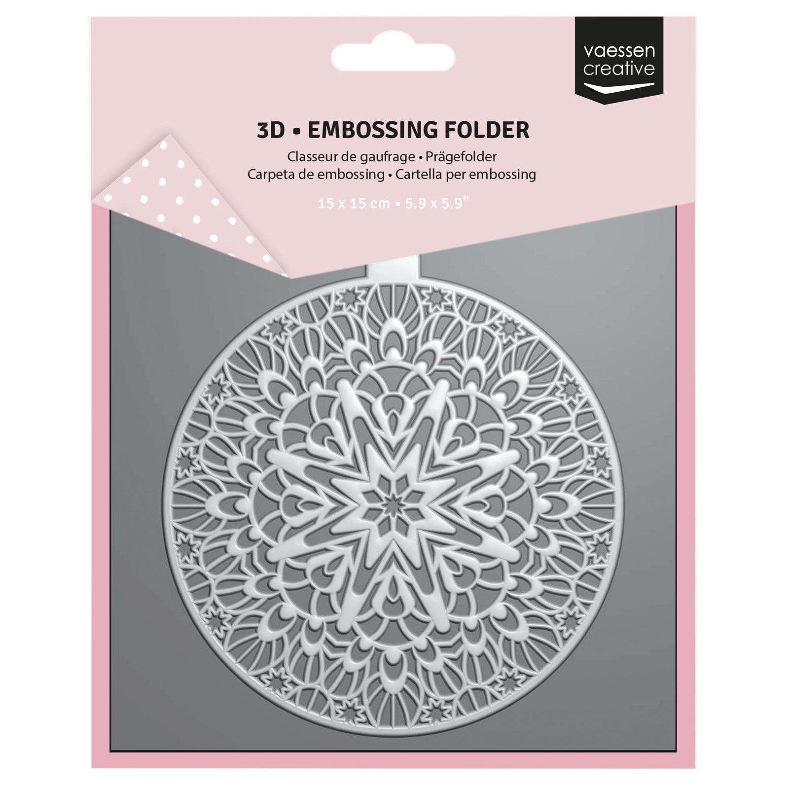 Vaessen Creative • 3D Embossing Folder Christmas Bauble 15x15cm