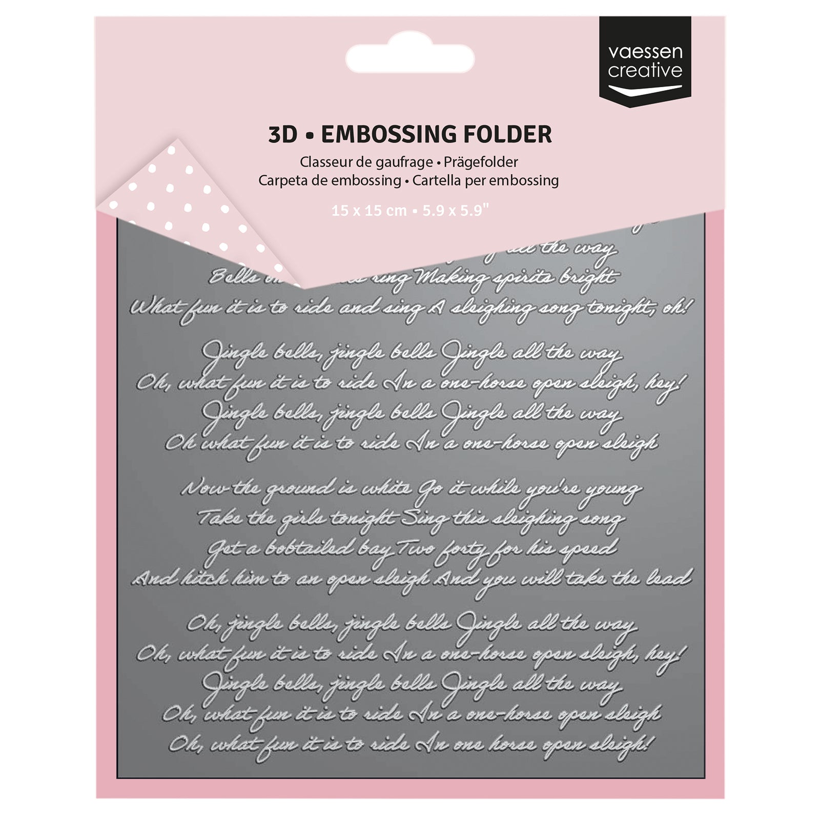 Vaessen Creative • 3D Embossing Folder Jingle Bells 15x15cm