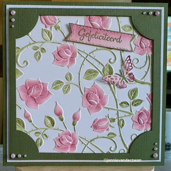 Nellie Embossing 3D Folder - Roses