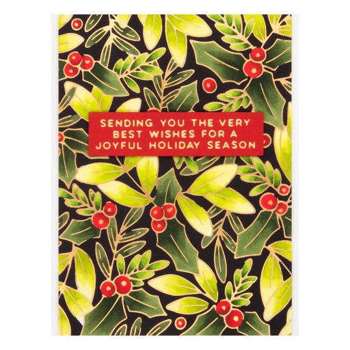 Glimmer Holly Background Hot Foil Plate from the De-Light-Ful Christmas Collection by Yana Smakula