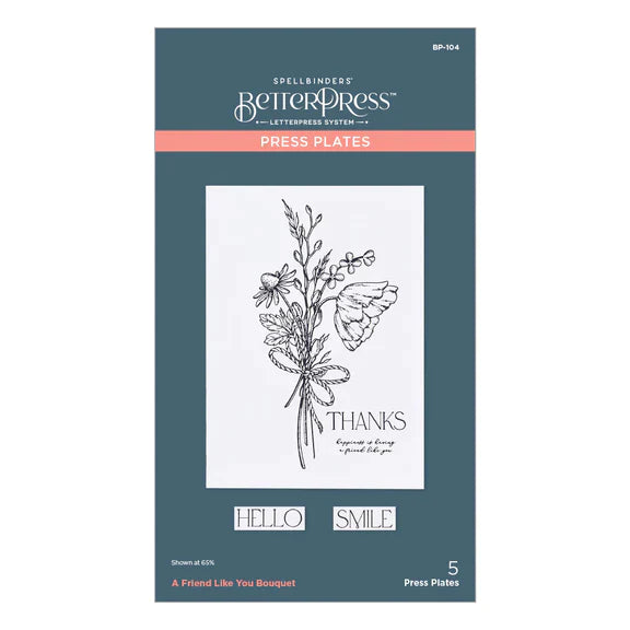 A Friend Like You Bouquet Press Plate from the Pressed Posies Collection