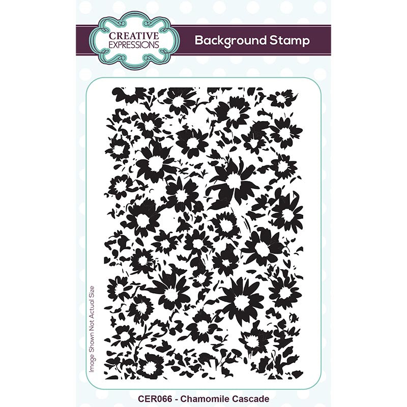 Creative Expressions Chamomile Cascade 5 1/2 in x 3 3/4 in Pre-Cut Rubber Stamp