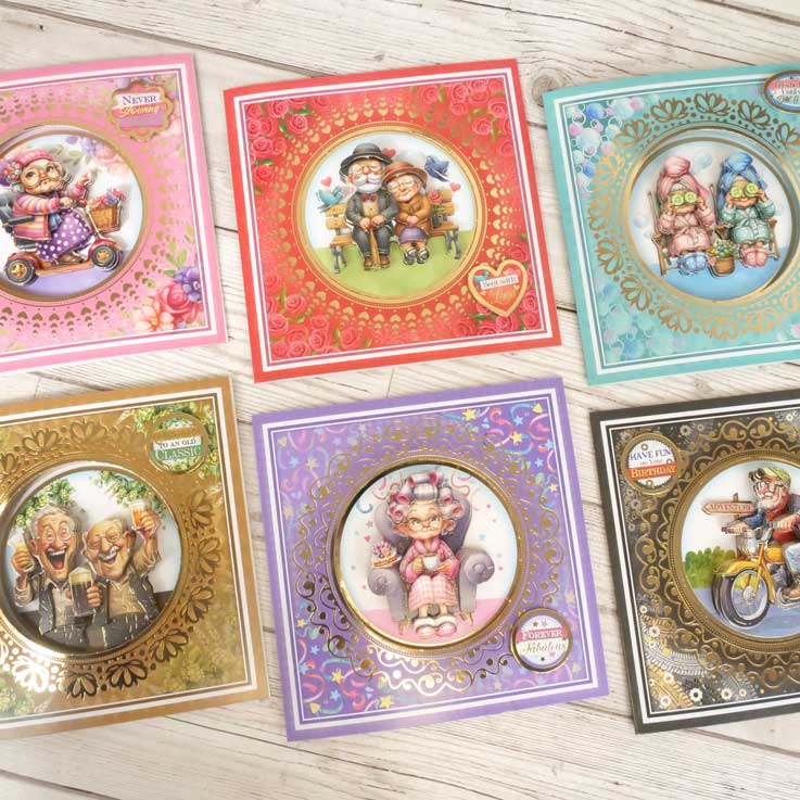 Delightful Golden Oldies Decoupage Card Kit