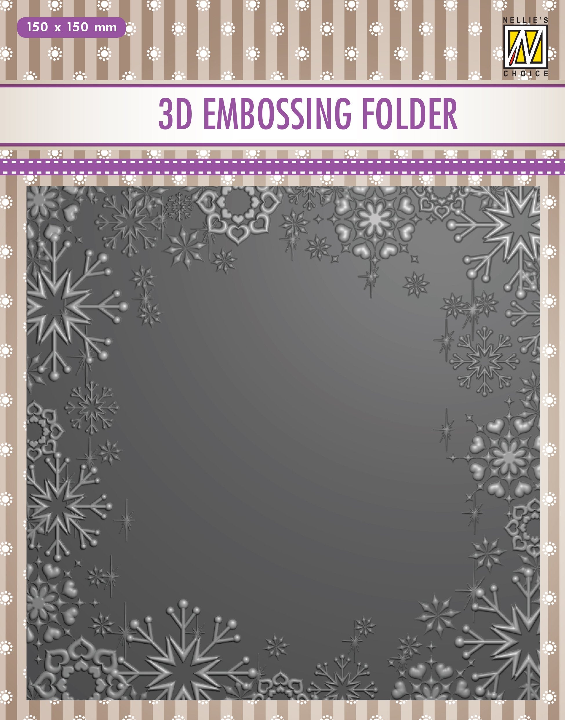 3D Embossing Folder - Snowflake Frame