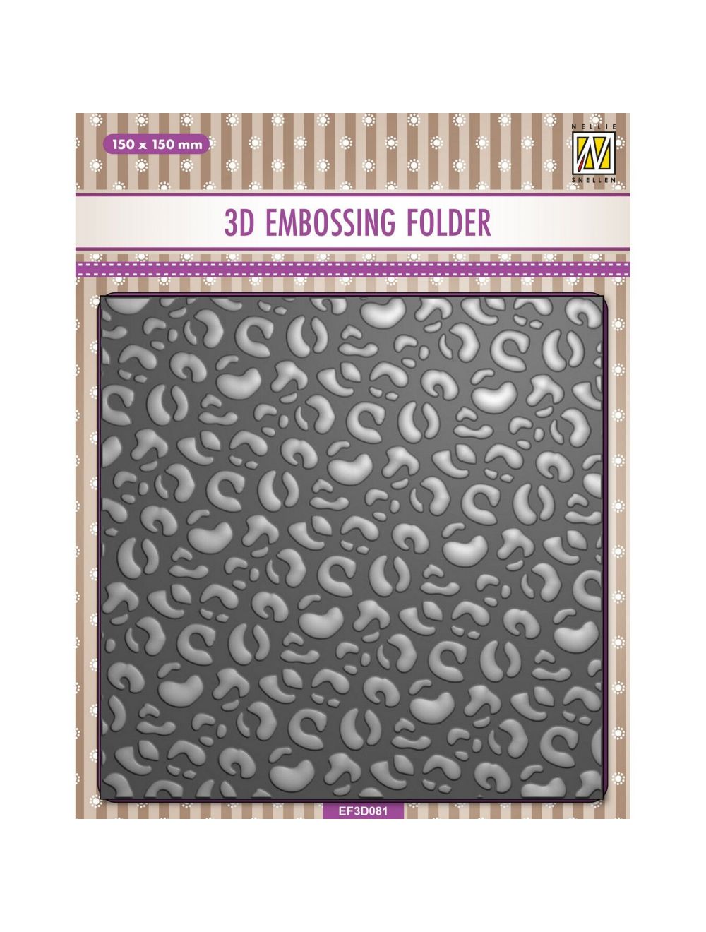 Nellie's Choice - 3D Embossing Folder Leopard