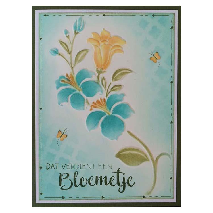 Nellie's Choice 4 x 6 3D Embossing Folder Branch with Flowers