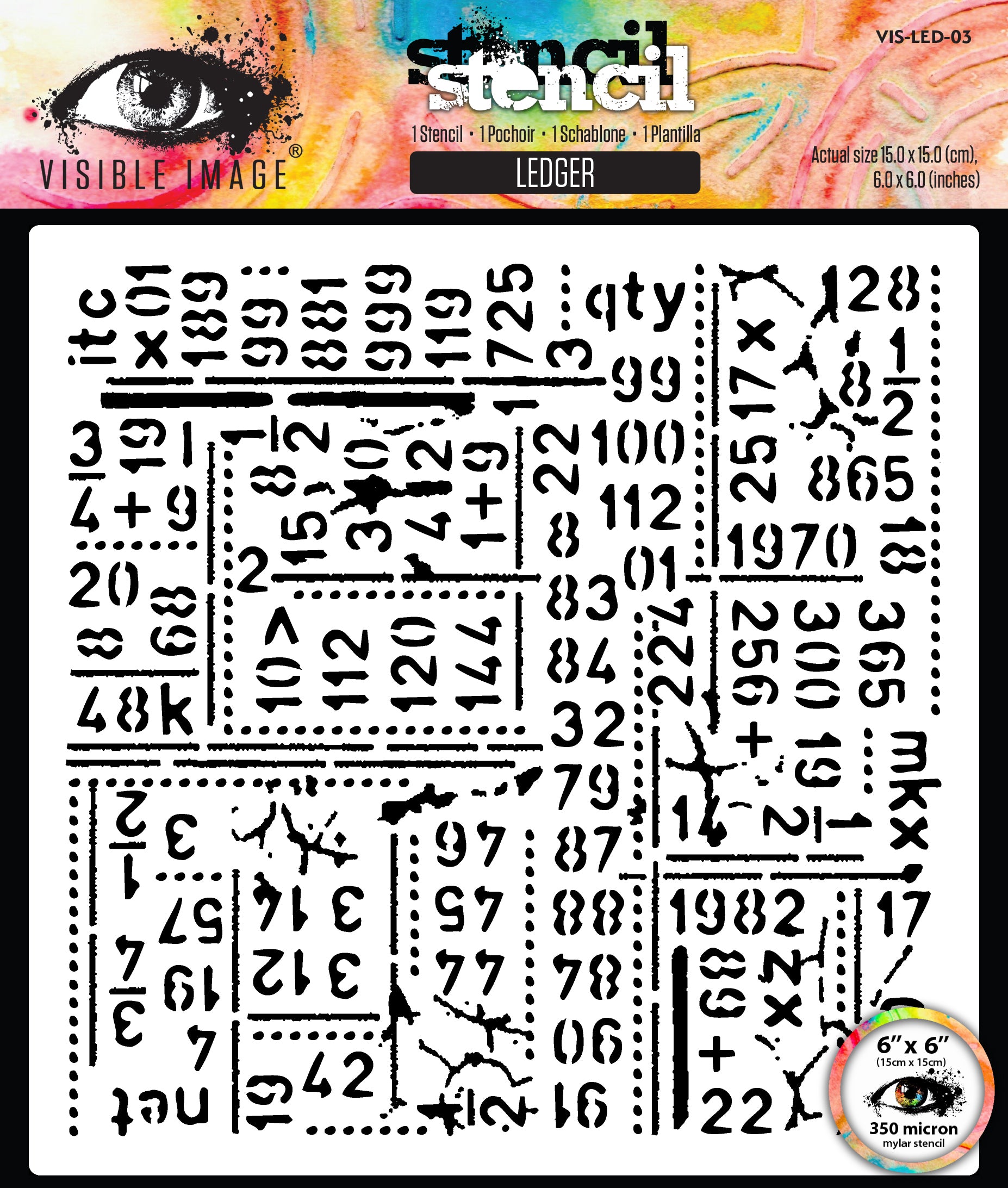 Visible Image Ledger Stencil 6in x 6in Stencil