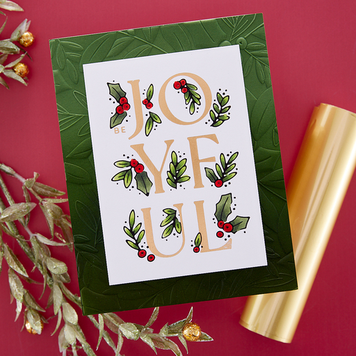 Joyful Glimmer Hot Foil Plate from the De-Light-Ful Christmas Collection by Yana Smakula